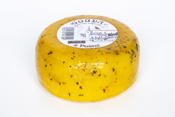 Sýr Gouda přírodní BIO kvalita – Tonka – sýrárna na statku Sýr Gouda s pikant kořením