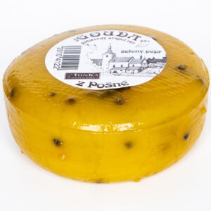 Sýr Gouda přírodní BIO kvalita – Tonka – sýrárna na statku Sýr Gouda se zeleným pepřem